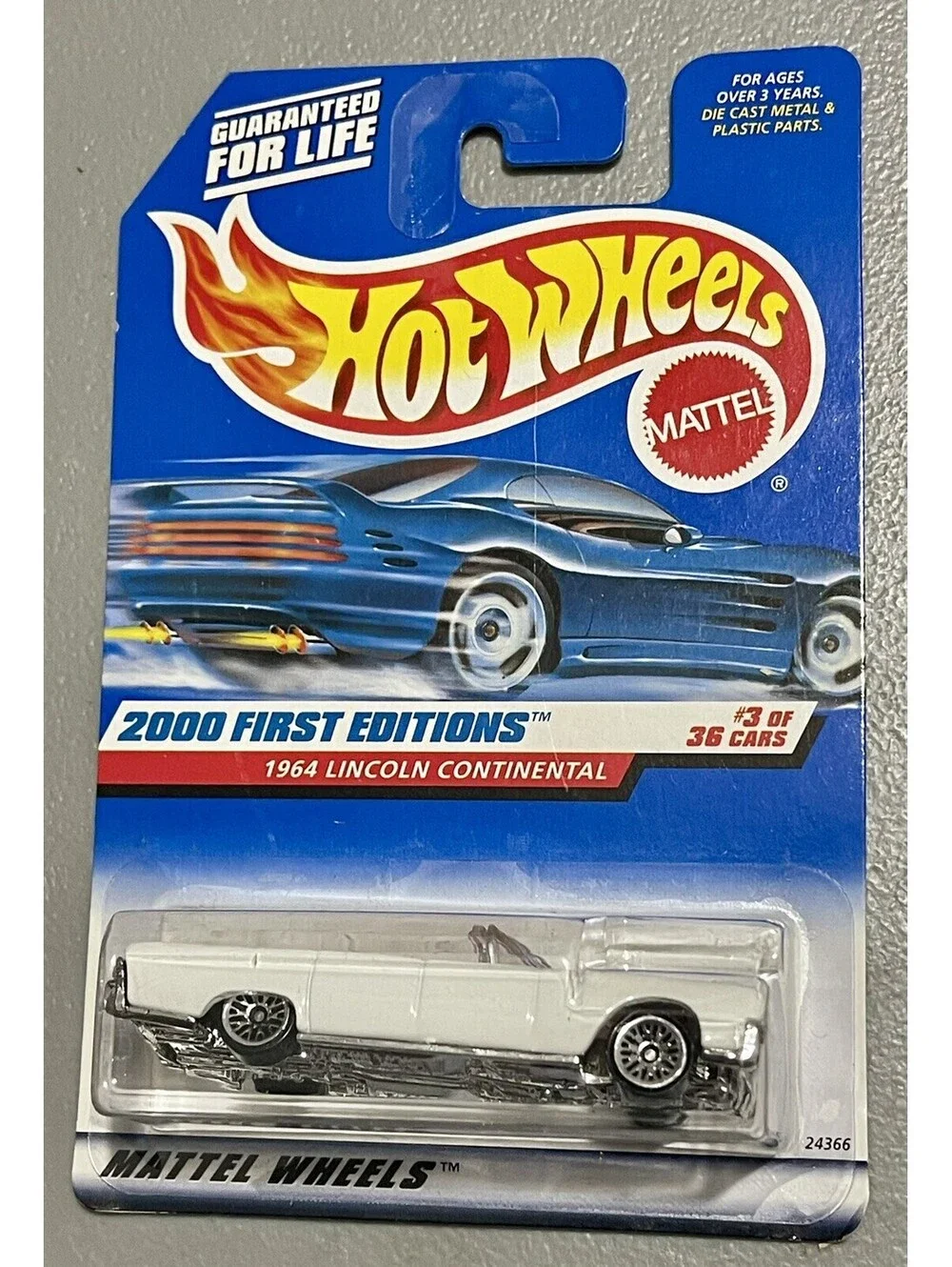 Hot Wheels 2000 First Editions 1964 Lincoln Continental #3 of 36 Collector # 063